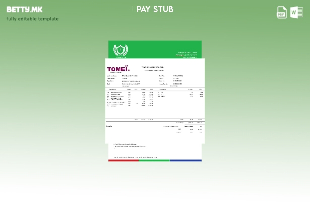 Модерен стил Шаблон за уплатница за накит Tomei Signature